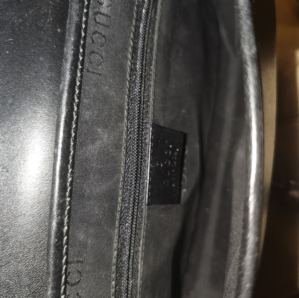 2000s Pre-Loved Vintage GUCCI Jackie O Small Black Leather Purse 100% Tom Ford - Picture 11 of 13